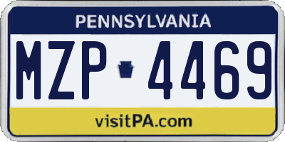 PA license plate MZP4469