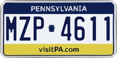 PA license plate MZP4611