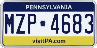 PA license plate MZP4683