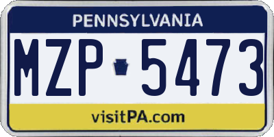 PA license plate MZP5473