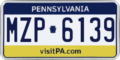 PA license plate MZP6139