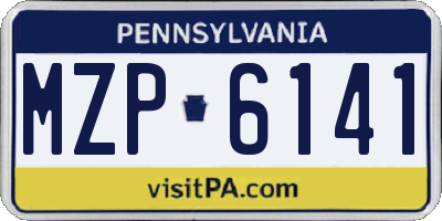 PA license plate MZP6141