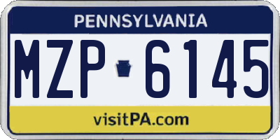 PA license plate MZP6145