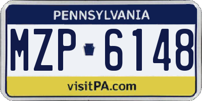 PA license plate MZP6148
