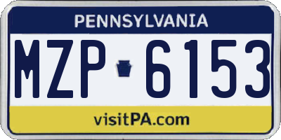 PA license plate MZP6153