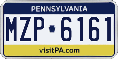 PA license plate MZP6161