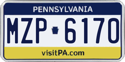 PA license plate MZP6170