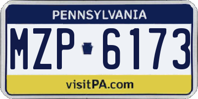 PA license plate MZP6173