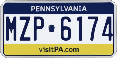 PA license plate MZP6174