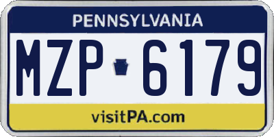 PA license plate MZP6179