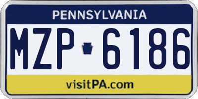 PA license plate MZP6186