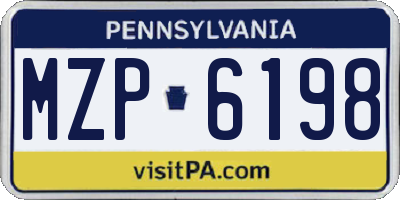 PA license plate MZP6198