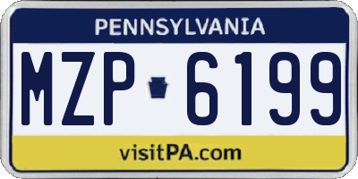 PA license plate MZP6199