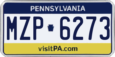 PA license plate MZP6273