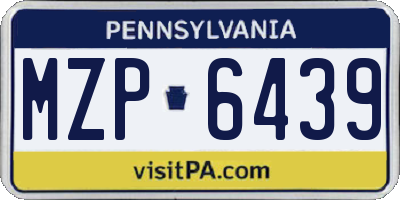 PA license plate MZP6439