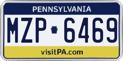 PA license plate MZP6469