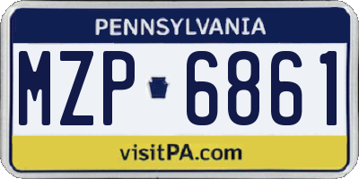 PA license plate MZP6861