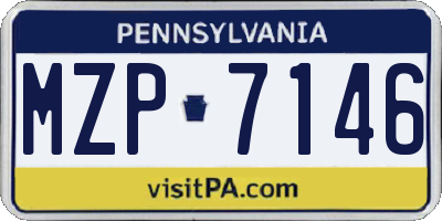 PA license plate MZP7146