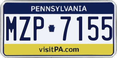 PA license plate MZP7155