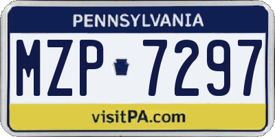 PA license plate MZP7297