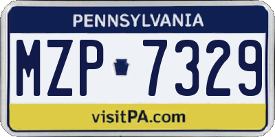 PA license plate MZP7329