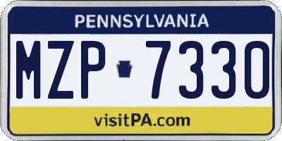 PA license plate MZP7330