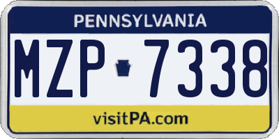 PA license plate MZP7338