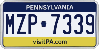 PA license plate MZP7339