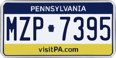 PA license plate MZP7395