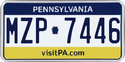 PA license plate MZP7446
