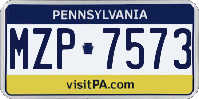 PA license plate MZP7573