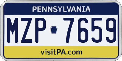 PA license plate MZP7659