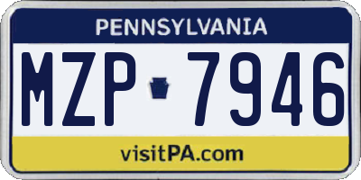 PA license plate MZP7946