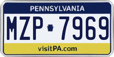 PA license plate MZP7969