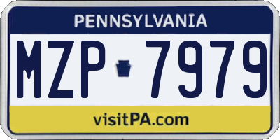 PA license plate MZP7979