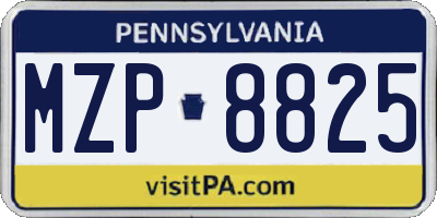PA license plate MZP8825