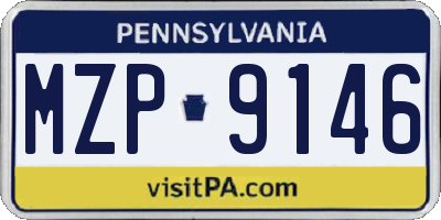 PA license plate MZP9146
