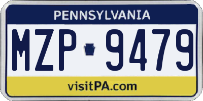 PA license plate MZP9479