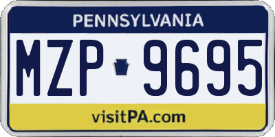 PA license plate MZP9695