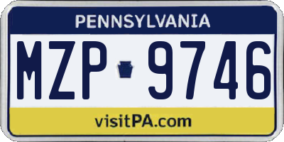 PA license plate MZP9746