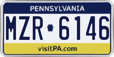 PA license plate MZR6146