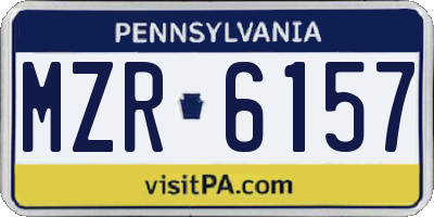 PA license plate MZR6157