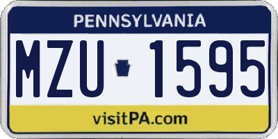 PA license plate MZU1595