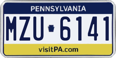 PA license plate MZU6141