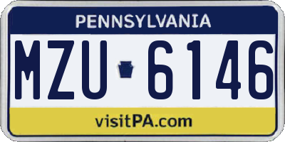 PA license plate MZU6146