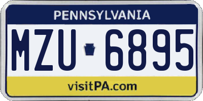 PA license plate MZU6895