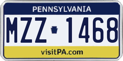 PA license plate MZZ1468
