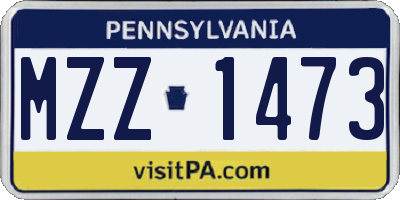 PA license plate MZZ1473