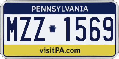 PA license plate MZZ1569