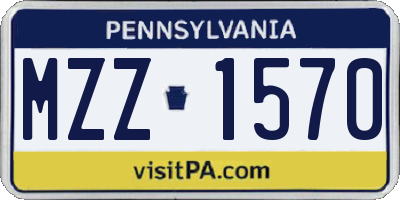 PA license plate MZZ1570
